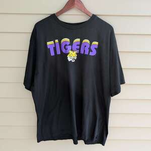 Spike Sports LSU Tigers T-Shirt Mens 2X Black Graphic Tee College
